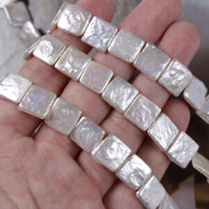 10-11mm High-Luster Square Baroque Freshwater Pearls