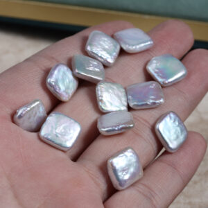 11-12 mm quadratische Barock-Süßwasserperlen