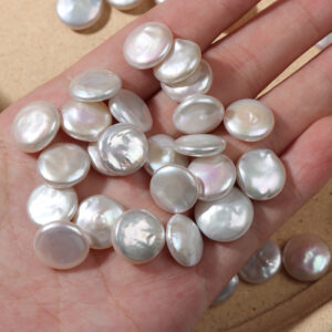 12-13mm High-Luster Baroque Coin Freshwater Pearls for DIY