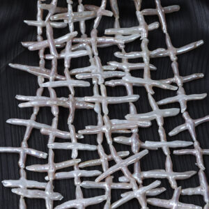 Perles d'eau douce baroques à haute brillance, 20 x 40 mm