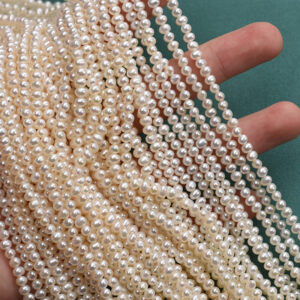 3-3.5mm Even Round Freshwater Pearls Beads