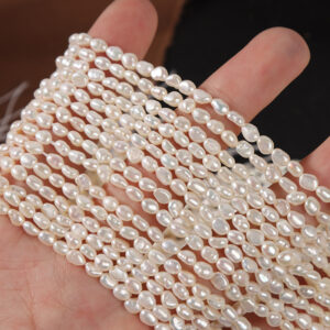 3-3.5mm Full Drilled Baroque Freshwater Pearls