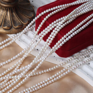 3.5-4mm-Round-Natural-Freshwater-Pearl-40cm-Strand