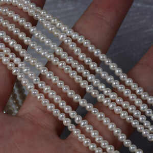 3mm High-Luster Near-Round Cultured Pearls for DIY Choker