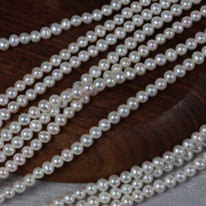 4-4.5mm High-Luster Near-Round Natural Pearls for DIY Jewelry