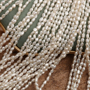 4-4.5mm High-Luster Flat Back Baroque Freshwater Pearls