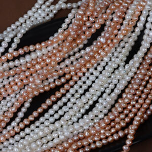 4-5mm Thick Flat Back Baroque Freshwater Pearls