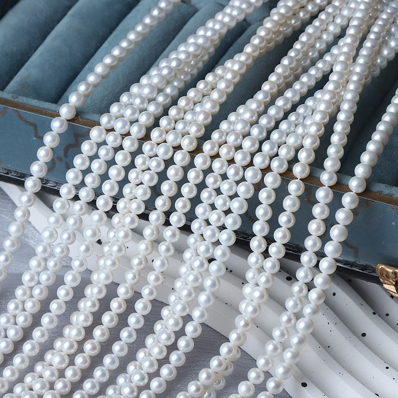 4.55Mmroundnucleatednaturalfreshwaterpearlnecklaceloosebeads 4.5-5mm-Round-Nucleated-Natural-Freshwater-Pearl-Necklace-Loose-Beads