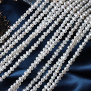 Perlas de agua dulce de alto brillo y sin núcleo de 4 mm