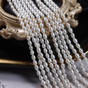 4mm Rice Strong Luster Natural Freshwater Pearls