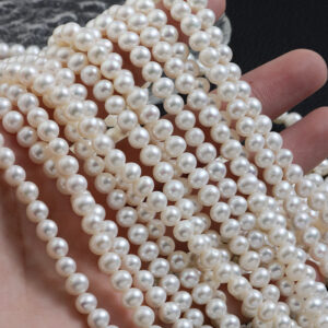 Perlas de agua dulce Keshi ovaladas lisas de 5,5 a 6 mm