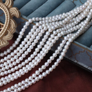 Perlas de agua dulce de patata con rosca irregular de 5 mm para manualidades