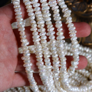 4-5mm Irregular Baroque Flat Freshwater Pearl for DIY Jewelry
