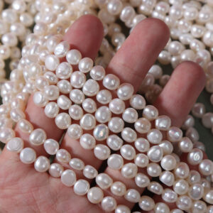 6-7mm High-Luster Flat Back Baroque Freshwater Pearls