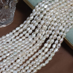 6mm Straight-Drilled Flat Back Freshwater Pearls