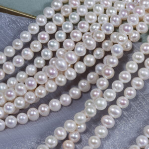 7mm High-Luster Potato Freshwater Pearls for Necklace