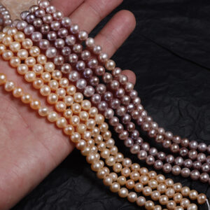 Perles d'eau douce multicolores de 7 mm pour bijoux faits maison