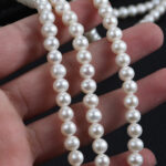 Perles d'eau douce naturelles en vrac, sans noyau, presque rondes, 7 mm, détails, voir
