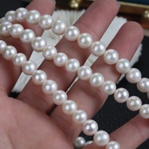 8 mm – Nahezu runde, natürliche Süßwasserperlen – lose – Details anzeigen