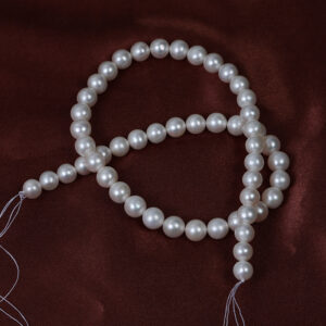 8 mm kernfreie, nahezu runde Süßwasserperlen, 40 cm