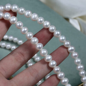 Perlas de agua dulce ovaladas de 8 mm para collar DIY