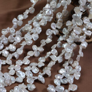 9-10mm Drilled Keshi Petal Reborn Freshwater Pearls