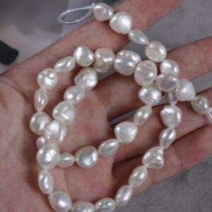 9-10mm Iridescent Baroque Reborn Natural Pearls