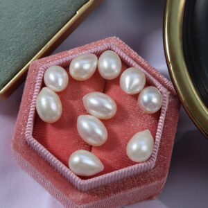9mm Half Hole Teardrop Shaped Natural Freshwater Pearl