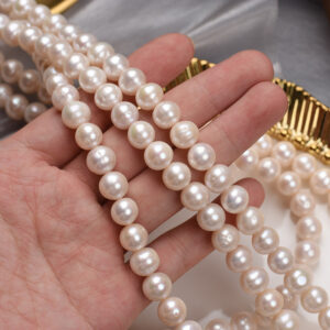9mm Near-Round Natural Freshwater Pearls