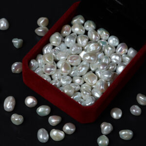 9 mm große, pralle Barock-Süßwasserperlen