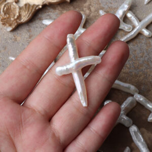 Baroque Cross Freshwater Pearls for DIY Jewelry