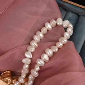 Perlas de agua dulce barrocas largas con parte posterior plana, 9-10 mm