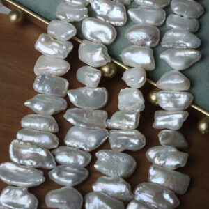 Center-Drilled Baroque Pipa Freshwater Pearls for DIY Jewelry