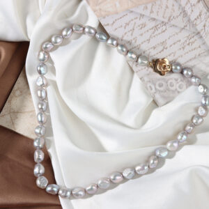 Elegant Gray Freshwater Pearl Necklace