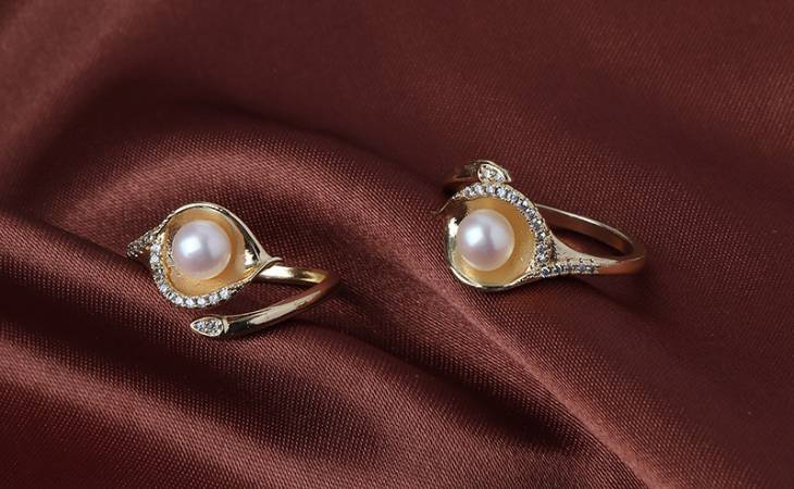 Anillos de perlas ajustables