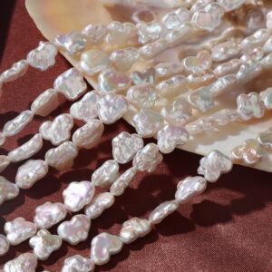 Iridescent Side-Drilled Baroque Butterfly Freshwater Pearls