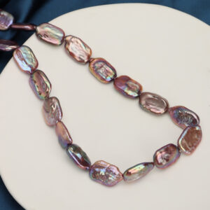 Perlas cultivadas cuadradas barrocas moradas para la fabricación de joyas