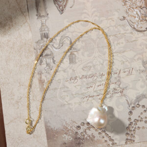 Large Baroque Freshwater Pearl Pendant Necklace
