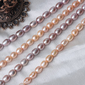 Kernlose, 6 mm große, farbenfrohe, natürliche Süßwasserperlen