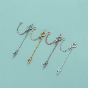 S925 Silver Cross Extension Chain Long Chain with Pendant