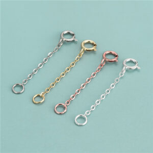 S925 Silber vergoldete Kreuzketten-Verlängerungskette