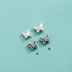 S925 Sterling Silver Butterfly Spacer Beads