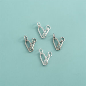 S925 Sterling Silver Double-Ring Pendant Charm