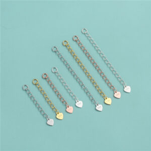 S925 Silver Electroplated Love Extension Chain