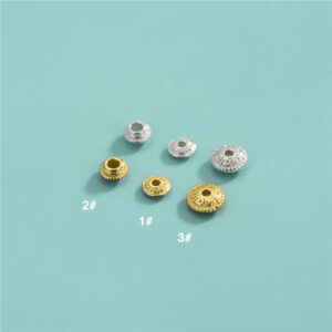 S925 Sterling Silver Ethnic Pattern Spacer Discs