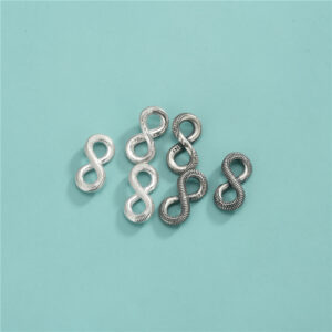 Connecteur de breloque pour bracelet en argent S925 en forme de 8
