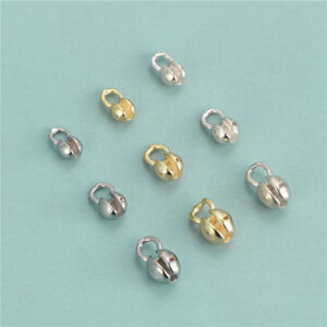 Boucle en forme de croissant en argent sterling S925 plaqué or