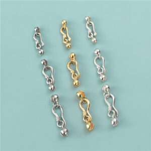 Fermoir croissant en argent sterling S925 plaqué or