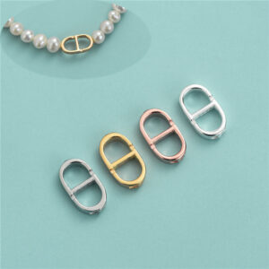 S925 Sterling Silver Letter H Clasp