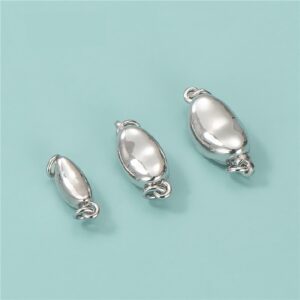 S925 Sterling Silver Pea and Ingot Clasp Connectors